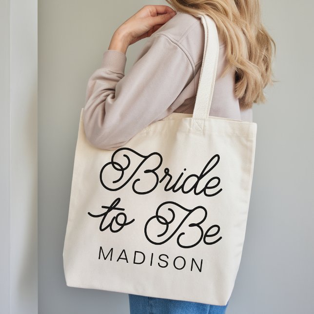 Sac Cadeau Personnalisé pour Future Mariée pour un (Bride To Be Bachelorette Tote Bag Gift for Her, Custom Bridesmaid Tote Bag Bachelorette Gift for Her)