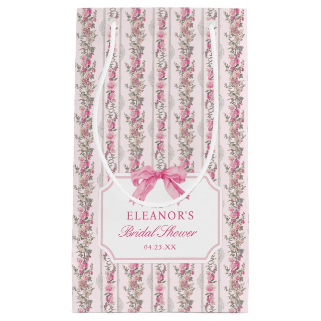 Sac cadeau petit pour douche de mariée coquette à  (Devant)