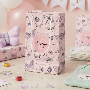 Sac Cadeau Petite fille Blush rose doux petit critère Monogra