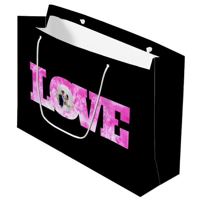 Sac cadeau photo d'amour (Devant Angle)