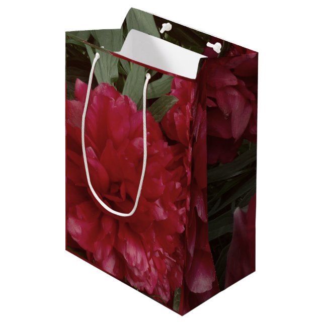 Sac cadeau photo Red Peony (Devant Angle)