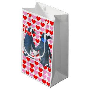 Sac cadeau Pingouin de Saint-Valentin