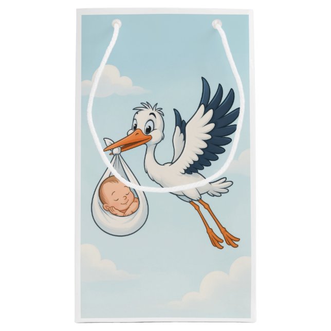 Sac cadeau pour bébé nouveau-né Stork (Dos)