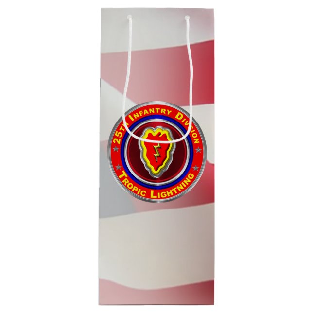 Sac Cadeau Pour Bouteille 25e division d'infanterie "Foudre tropicale" (Devant)