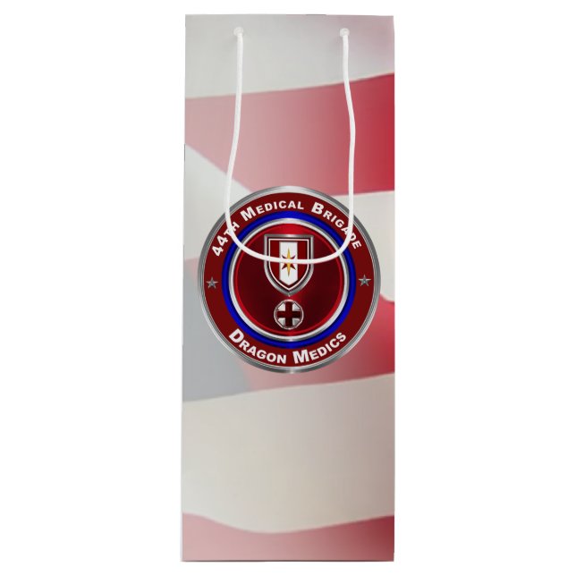 Sac Cadeau Pour Bouteille 44e Brigade Médicale-Dragon Medics (Devant)