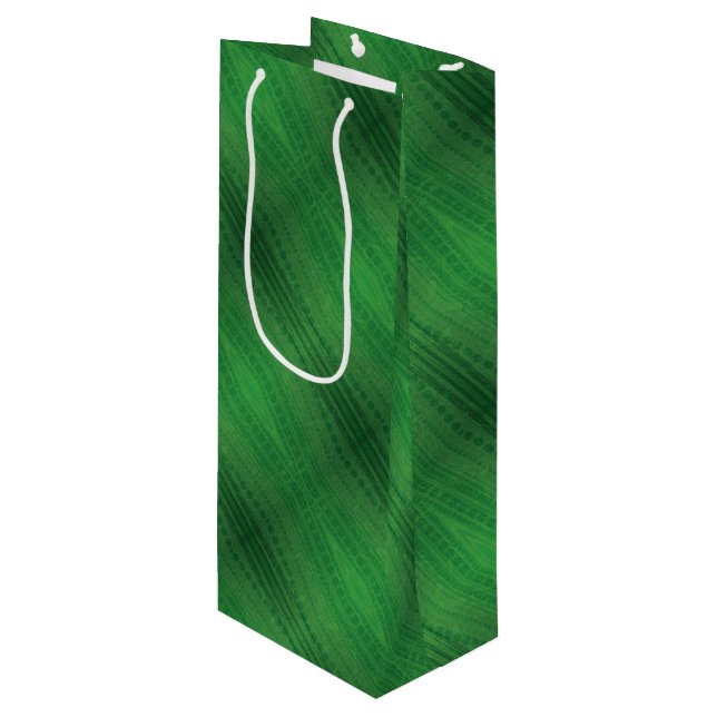 Sac Cadeau Pour Bouteille Acceptation | Motif de Boho écologique (Devant Angle)