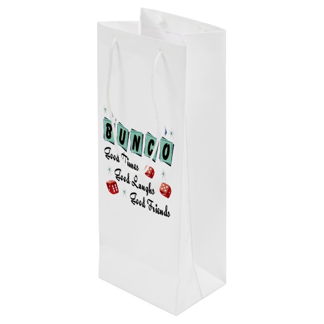 Sac Cadeau Pour Bouteille Amis de rétros bons temps de cadeau de vin de (Dos Angle)