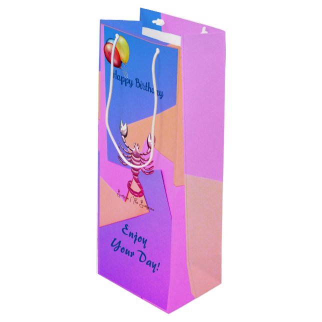 Sac Cadeau Pour Bouteille Amusant Anniversaire Scorpio (Devant Angle)