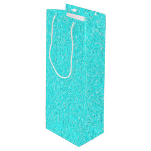 Sac Cadeau Pour Bouteille Aqua Blue