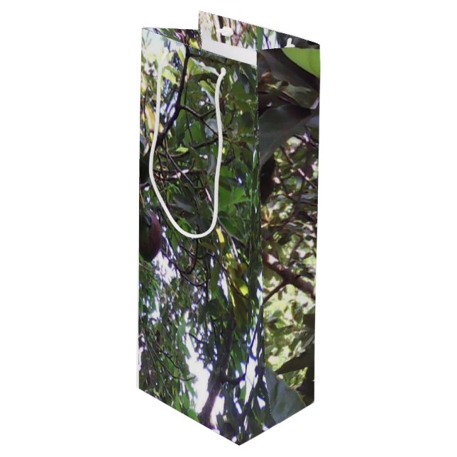 Sac Cadeau Pour Bouteille Arbre Avocado (Devant Angle)