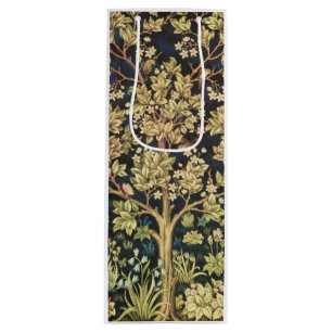 Sac Cadeau Pour Bouteille Arbre de William Morris d'art vintage floral de la