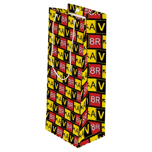 Sac Cadeau Pour Bouteille Aviateur - AV8R - (Dos Angle)