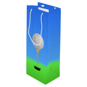 Sac Cadeau Pour Bouteille Bal de golf sur un Tee