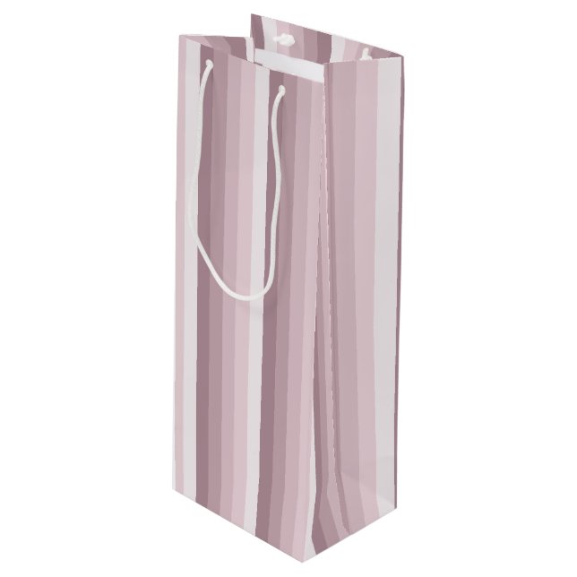 Sac Cadeau Pour Bouteille Bandes d'ombre à quartz rose (Devant Angle)