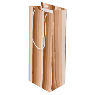 Sac Cadeau Pour Bouteille Bandes d'ombre orange brûlées