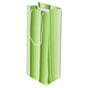 Sac Cadeau Pour Bouteille Bandes d'ombre vert citron