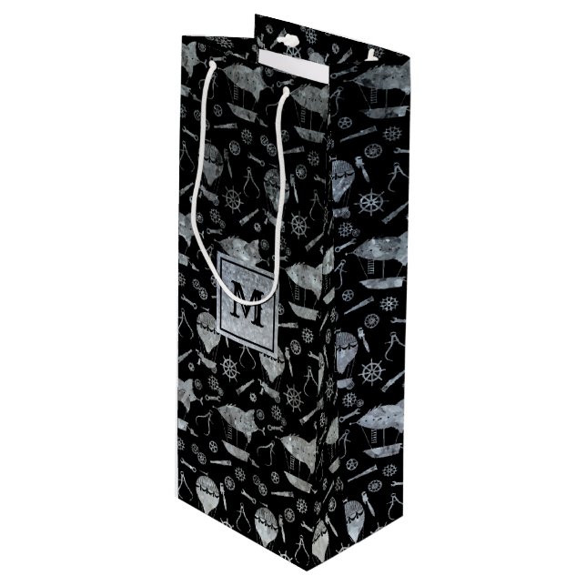 Sac Cadeau Pour Bouteille Bateaux à vapeur Silver Zinc (Devant Angle)