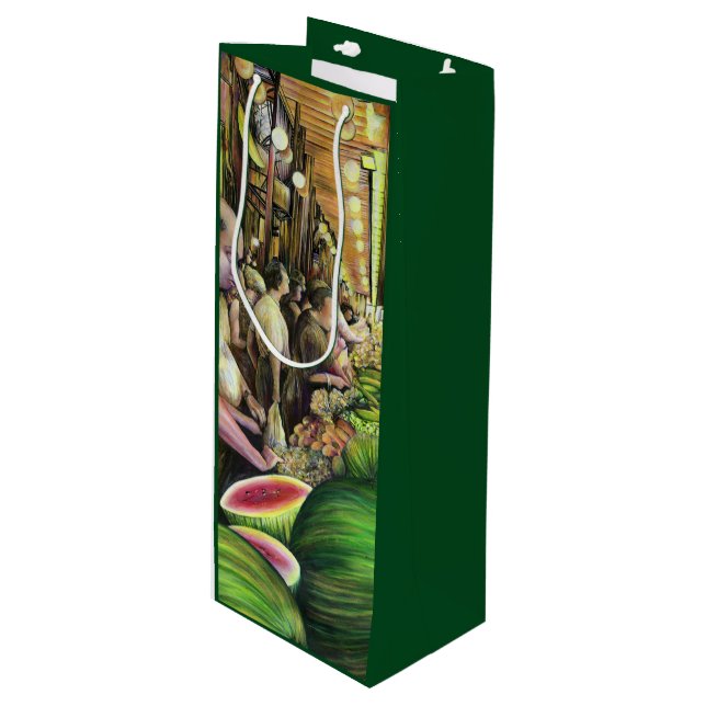Sac Cadeau Pour Bouteille Beaucoup d'hommes, beaucoup de melons, Budapest (Devant Angle)