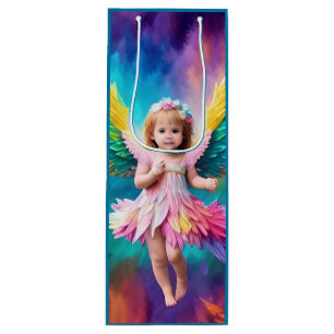 Sac Cadeau Pour Bouteille Bébé Bébé Ange ailes Art-38424