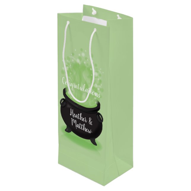 Sac Cadeau Pour Bouteille Bébé brasse Sorcière douche Halloween Cauldron (Dos Angle)