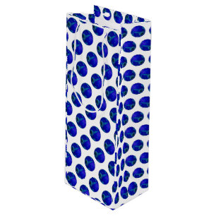 Sac Cadeau Pour Bouteille Bleu Polka Dot Pelouse Bowles,