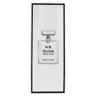 Sac Cadeau Pour Bouteille BRIDE Parisienne Thème Douche Mariée Anniversaire