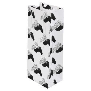 Sac Cadeau Pour Bouteille Camion Silhouette à la main