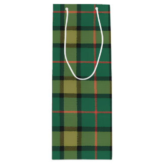 Sac Cadeau Pour Bouteille Carreaux de houx