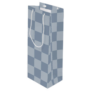 Sac Cadeau Pour Bouteille Carton bleu Dusty