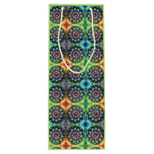 Sac Cadeau Pour Bouteille Celestial Neon Mandala Retro-Moderne