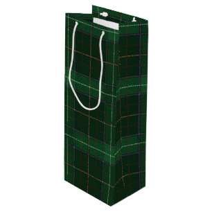 Sac Cadeau Pour Bouteille Christmas Tartan Walsh Chèque