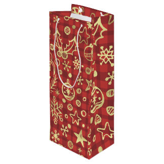 Sac Cadeau Pour Bouteille Christmas+wine+bag