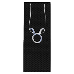 Sac Cadeau Pour Bouteille Chrome moderne comme Taurus signe Zodiac