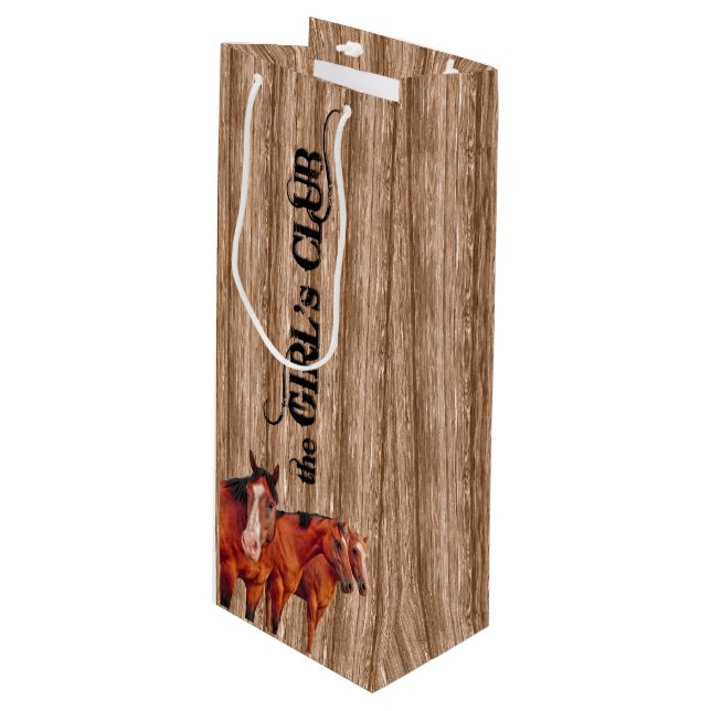 Sac Cadeau Pour Bouteille Club de filles 13x4 pour filles Occidentales (Devant Angle)