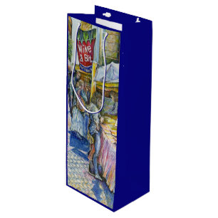 Sac Cadeau Pour Bouteille Coin de Flying Pig Farm et Wine a Bit.