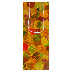 Sac Cadeau Pour Bouteille Collage Feuille en peuplier massif transparent 1