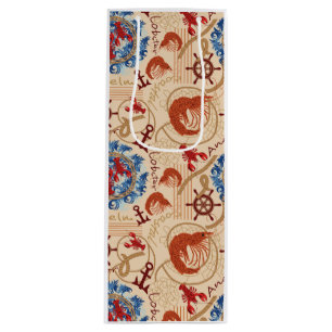 Sac Cadeau Pour Bouteille Conception de coeur Crustacé