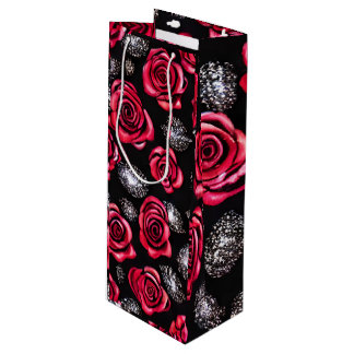 Sac Cadeau Pour Bouteille Conception des fleurs