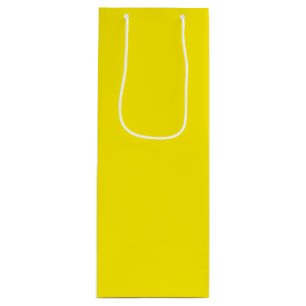 Sac Cadeau Pour Bouteille Couleur jaune ensoleillé uni