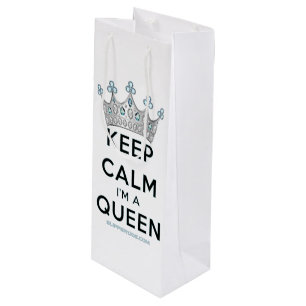 Sac Cadeau Pour Bouteille Couronne argentée polie de la reine SlipperyJoe's