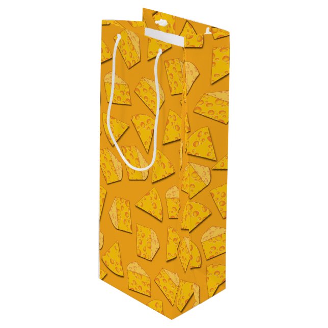 Sac Cadeau Pour Bouteille Cute Fromage Wedge Enfants 1er anniversaire fête (Devant Angle)