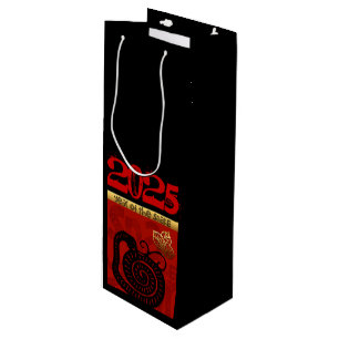 Sac Cadeau Pour Bouteille Cute serpent chinois Nouvel An Zodiac Anniversaire