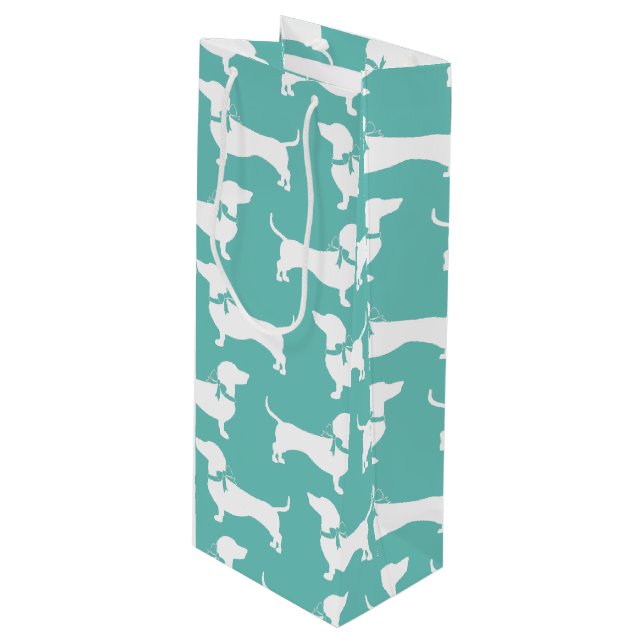 Sac Cadeau Pour Bouteille Dachshund Wiener Chien Chien Chien Chien Chien Pup (Devant Angle)