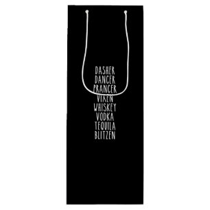 Sac Cadeau Pour Bouteille Dasher Dancer La danseuse Vixen Whiskey Vodka Tequ