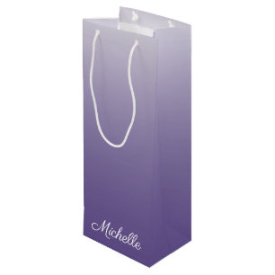 Sac Cadeau Pour Bouteille dégradé personnalisé ombre Ultra Violet