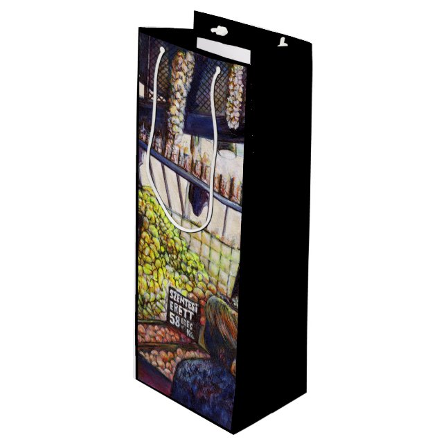 Sac Cadeau Pour Bouteille Dimensions de curiosité (Devant Angle)