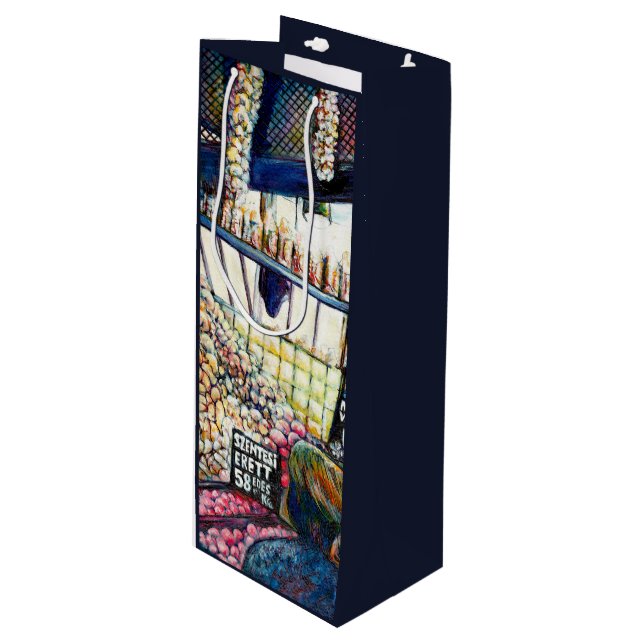 Sac Cadeau Pour Bouteille Dimensions de curiosité (Devant Angle)