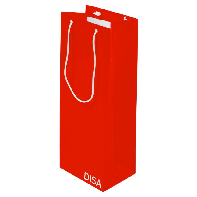 Sac Cadeau Pour Bouteille Disa Red color (Devant Angle)