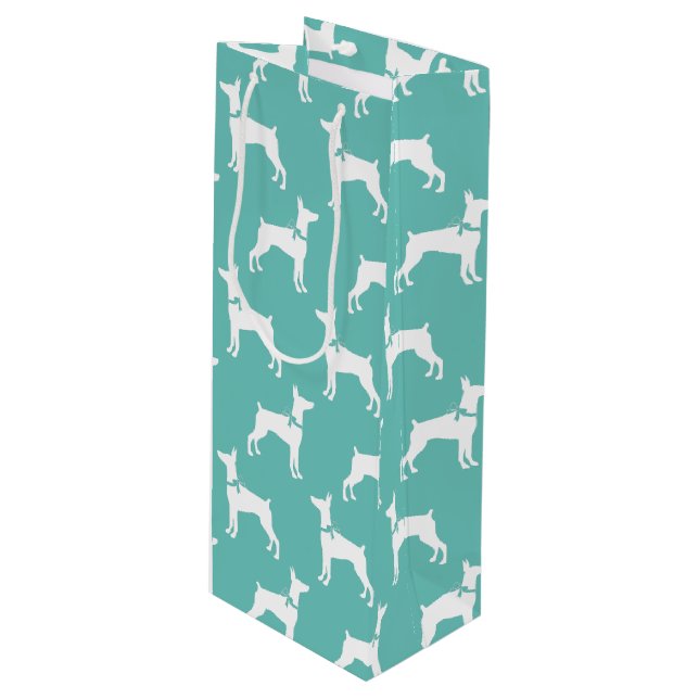 Sac Cadeau Pour Bouteille Dobermann Pinscher Chien Chien Puppy Dobie (Devant Angle)