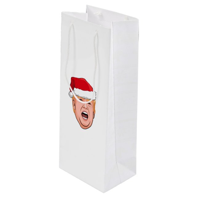 Sac Cadeau Pour Bouteille Donald Trump en colère Noël (Devant Angle)